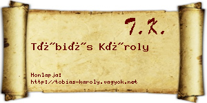 Tóbiás Károly névjegykártya