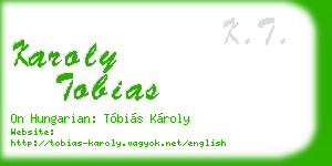 karoly tobias business card